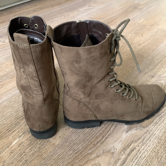 Brash high top lace and zip up boots - Picture 2 of 5